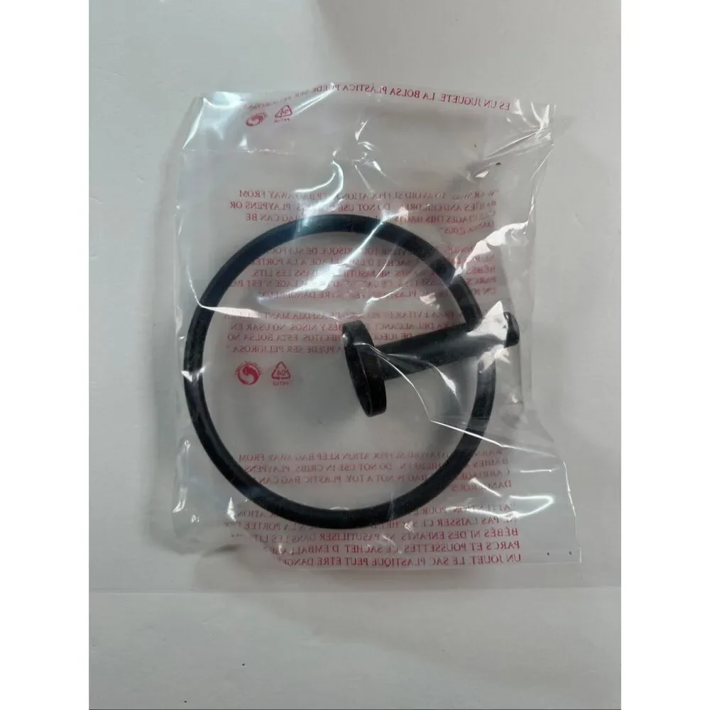 West Elm Modern Overhang Bathroom Hardware Towel Ring Matte Black NIB
